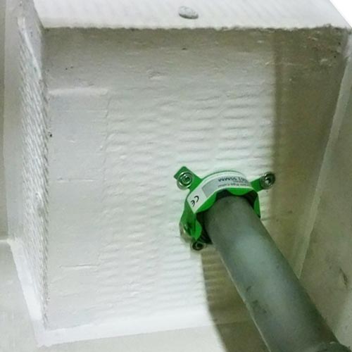 PVC leiding met brandwerende box